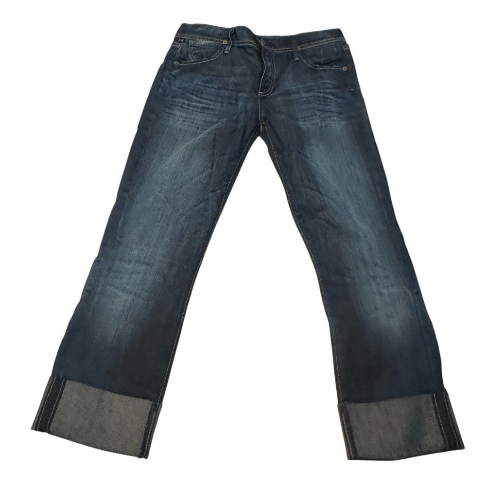 Citizens of Humanity Dark Wash Cuffed Straight Leg Jeans‎ 1386-243 Womens